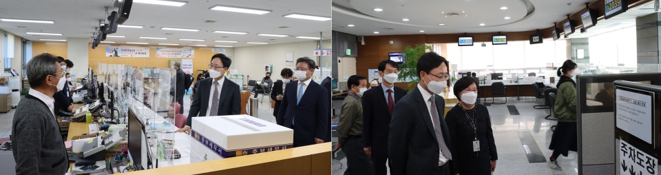 임광현 서울지방국세청장이 2020년 2기 부가가치세 신고현장 챙기기에 나섰다. 지난 23일에는 중부세무서(왼쪽 사진)를, 26일에는 남대문세무서를 방문했다.
